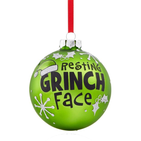  Resting Grinch Face Ornament