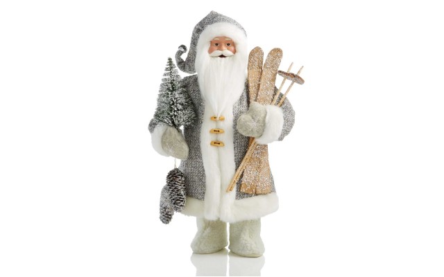  Santa With Skis Tree Decoration