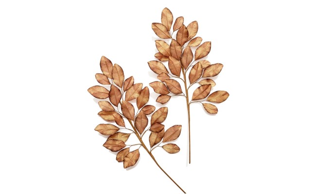  Set of 2 Gold-Tone Leaves Tree Pick