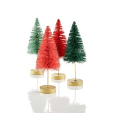 Holiday Lane Set Of 4 6 Sisal Christmas (Orange/Green)