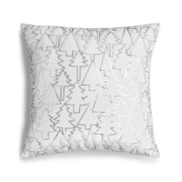 Holiday Lane Silver Sequin Tree 16″ Square Decorative Pillow
