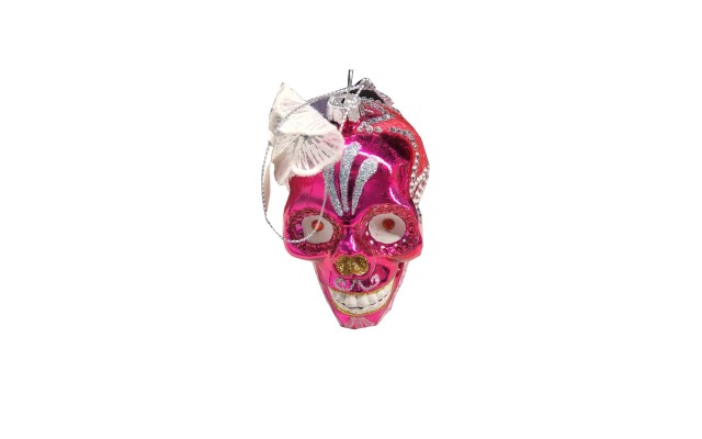 Skull Ornament (Pink)