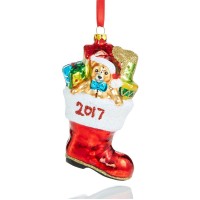 Holiday Lane Toy Filled Santa Boot Ornament 2017
