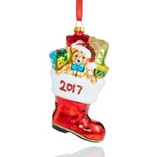 Holiday Lane Toy Filled Santa Boot Ornament 2017