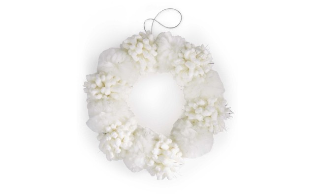  White Wreath Ornament
