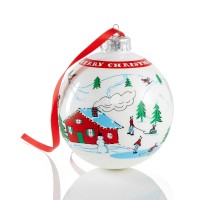 Holiday Lane Winter Sports Glass Ornament