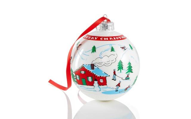  Winter Sports Glass Ornament