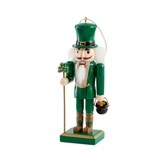  Wooden Green Irish Nutcracker Ornament