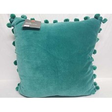 HOME DESIGN STUDIO – Pom Pom Turquoise 20 x 20 Decorative Pillow