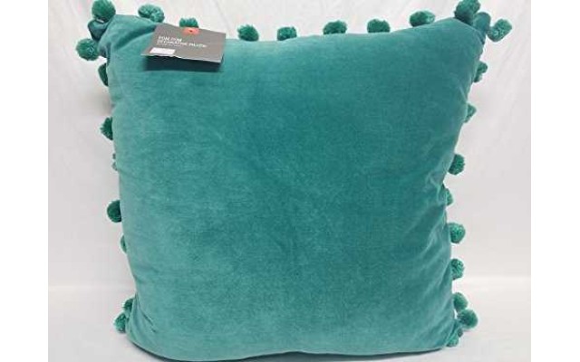  – Pom Pom Turquoise 20 x 20 Decorative Pillow