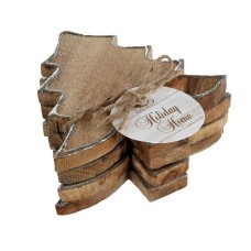 Home Essentails Christmas Tree 4 Piece Coaster Set