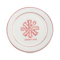 Home Essentials Molly Hatch Snowflake Dessert Plates (8.5