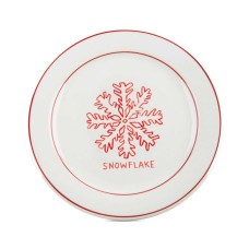 Home Essentials Molly Hatch Snowflake Dessert Plates (8.5