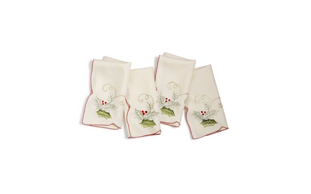  Holiday Collection Blitzen Plaid 4-Pc. Napkin Sets