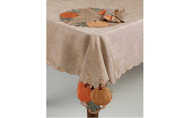  Pumpkin Gardenia 60″ x 102″ Tablecloth