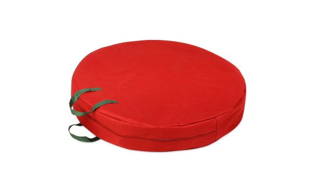 Honey-Can-Do 30″ Canvas Wreath Storage-Red