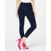  Classic Smooth Denim Capris Leggins, Black, XS