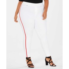 HUE Plus Size Racer Stripe Original Denim Leggings