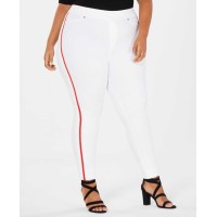 HUE Plus Size Racer Stripe Original Denim Leggings