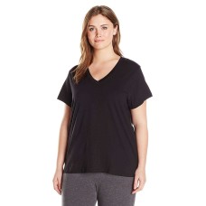 Hue Solid Short Sleeve Sleep Tee (Black, S)