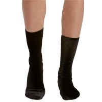 HUE Velvet Socks (Black, 9-11)