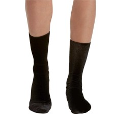 HUE Velvet Socks (Black, 9-11)