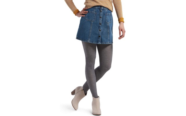  Women’s Brushed Tights (Gray, S/M)