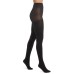  Women’s Diamond-Texture Control-Top Tights (Black,S/M)