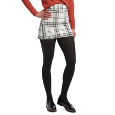HUE Women’s Diamond-Texture Control-Top Tights (Black,S/M)