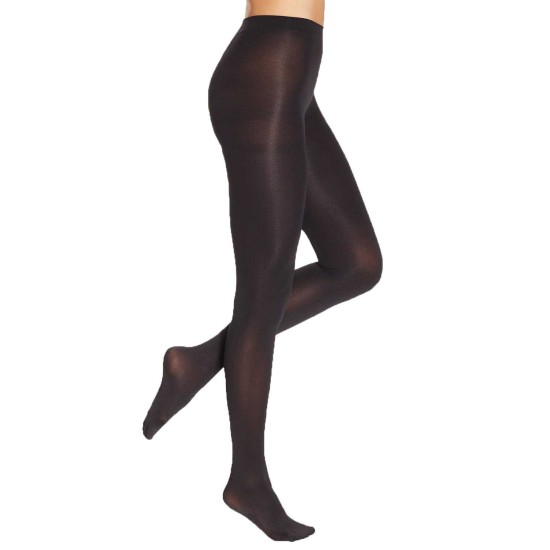 Women’s Luster Control Top Tights (Black, 1)