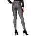  Women’s Metallic Foil Plaid Printed Leggings