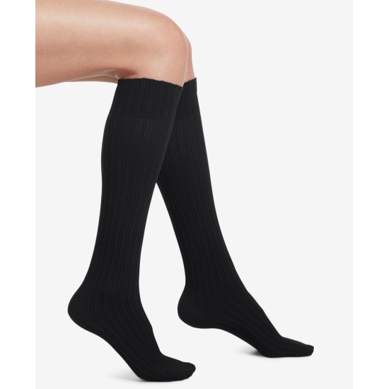  Women’s Micro Cable-Knit Knee-High Socks