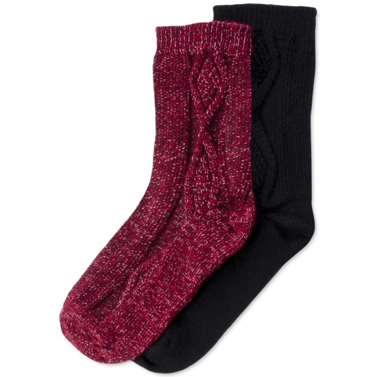  Women’s Soft Knit Crew Boot Socks 2 Pair Pack