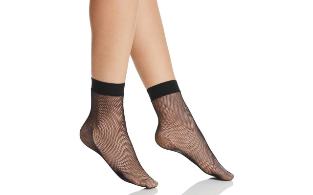  Women’s Sporty Fishnet Anklet (Black, One Size)