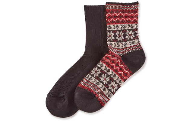  Women’s Wintersoft Boot Sock 2 Pair Pack (Black/Red Pack)