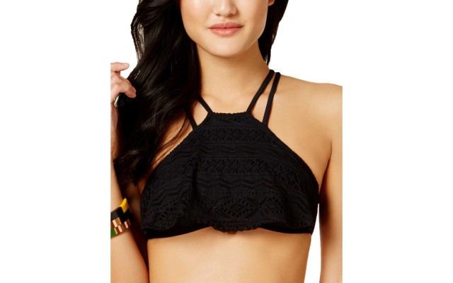  Women’s Little Wild One Crochet High-Neck Bikini Top