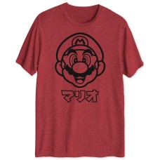 Hybrid Mario Katakana Men’s Big & Tall Graphic T-Shirt