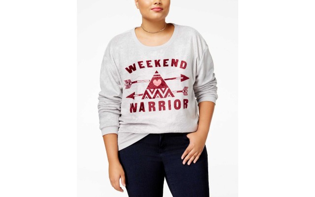  Women'sTrendy Plus Weekend Warrior Graphic Sweatshirts