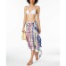 I.n.c. Dye-Wash Striped Tassel Wrap (Black Bright, One Size)