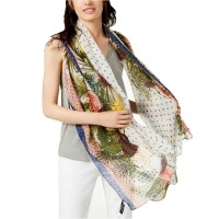 I.n.c. Tropical Stripe Wrap & Cover-Up (Pink, One Size)