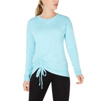 Ideology Asymmetrical Ruched Top (Crystal Mist, S)