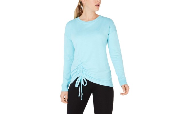  Asymmetrical Ruched Top (Crystal Mist, S)
