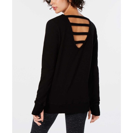  Be Authentic Graphic Strappy-Back Top (Noir, M)