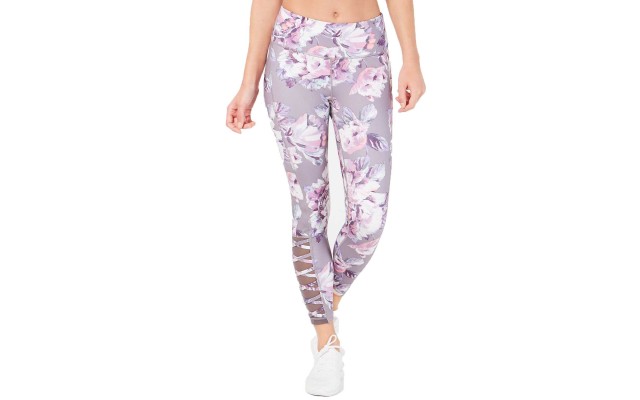  Explode Printed High-Rise Cutout Leggings