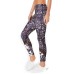  Floral-Print Mesh-Trimmed Leggings