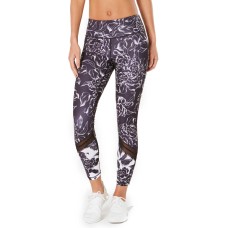 Ideology Floral-Print Mesh-Trimmed Leggings
