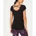  Graphic Strappy-Back T-Shirt (Black, XS)