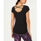  Graphic Strappy-Back T-Shirt (Black, XS)