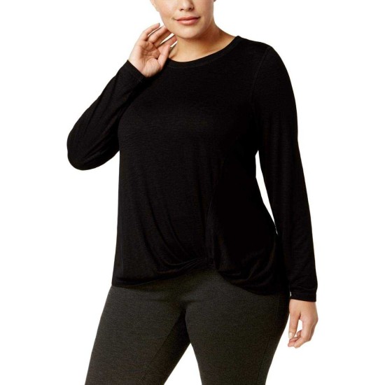  Super-Soft Knotted Top (Black, 2X)