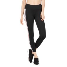 Ideology Varsity-Stripe Cropped Leggings (Black, XS)
